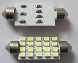 Auto LED SMD-lampa Festoon 20SMD 3528