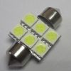 Lámpara LED para coche Festoon 6SMD 5050 31MM 36 MM