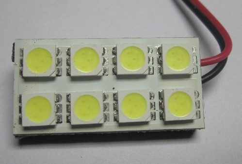 Placa de domo de bombilla LED para coche 8 SMD 5050