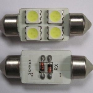 Iluminação LED Automática 4 SMD 5050 36MM Festoon C5W