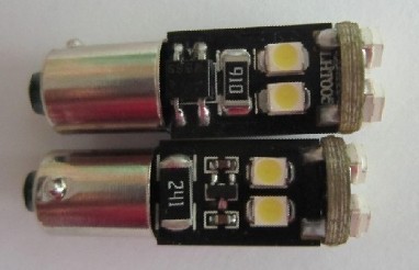Kfz-LED-Lampe 12V W6W BA9S 8 SMD 3528