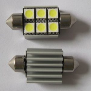 Bil LED-lampa Festoon C5W 6 SMD Canbus Inget fel