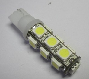 Auto LED belysning lampa T10 Wedge 194 13SMD 5050