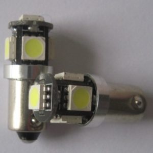 Incubi 5 SMD 5050 Lampadina LED per auto BA9S W6W