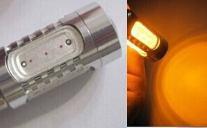 cree car led light in yellow amber colors