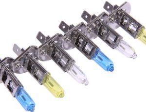 Car halogen bulb H1 blue yellow