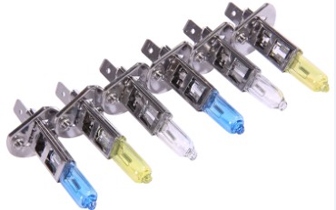 Car halogen bulb H1 blue yellow